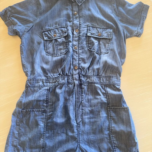 Pink Woman Doukissa Nomikou Denim Romper Playsuit XL like new, blue