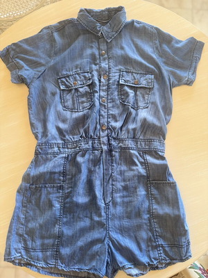 Pink Woman Doukissa Nomikou Denim Romper Playsuit XL like new, blue
