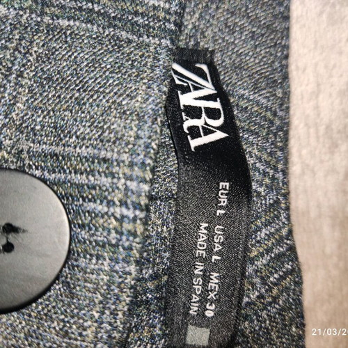Zara pants L like new, wide fit anthracite gray with pleats