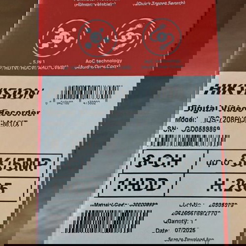 Hikvision iDS-7208HQHI-M1/XT DVR 8-Channel Recorder Full HD+ New