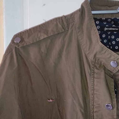 Stradivarius jacket used, size S, olive