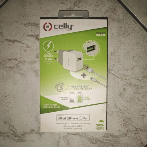Celly USB charger new with lightning cable