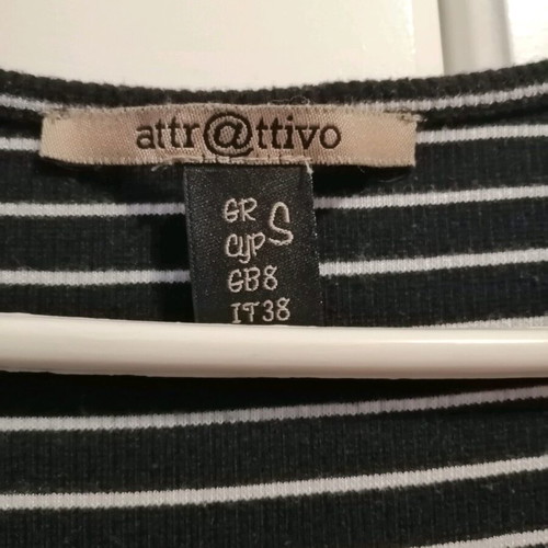 Attrativo dress used, black and white, size S