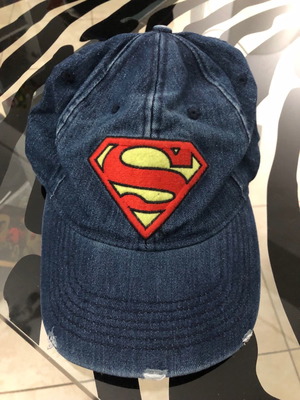Superman Blue Jean Cap with Classic S Shield, new