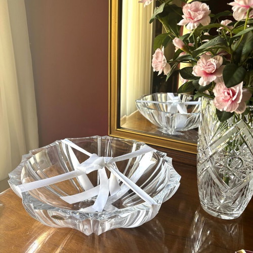 Rogaska Crystal Crystal Platter new, Bohemia, Made in Slovenia