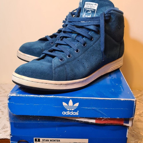 Adidas Stan Smith Winter boots used, blue suede, size 46