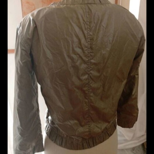 Bershka thin metallic gold beige jacket like new, medium