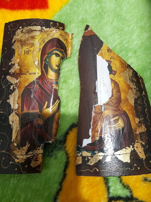 Image used on broken tile after fall