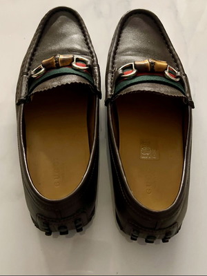 Gucci Bamboo Leather Loafers new, size 37.5-38.5, brown