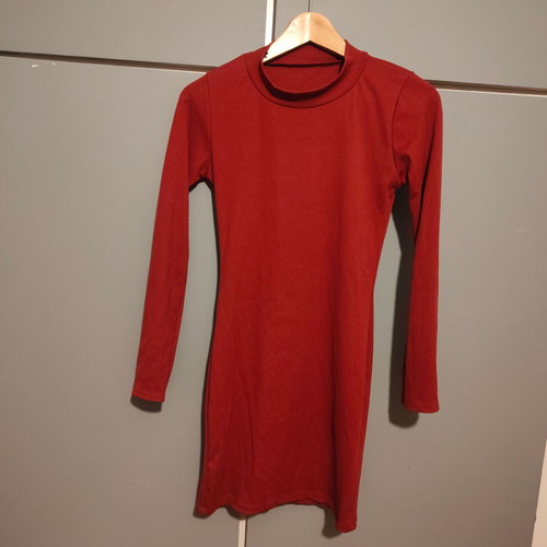 Mini tight dress new in brick color, size S