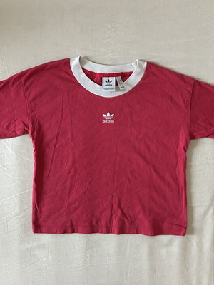 Adidas fuchsia crop top like new, 100% cotton, size XS