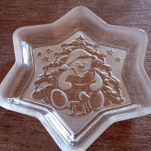 Vintage Christmas crystal serving dishes Walther-Glas like new