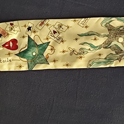 Christian Dior L'Etoile Tarot Mitzah Twilly scarf like new, multicoloured