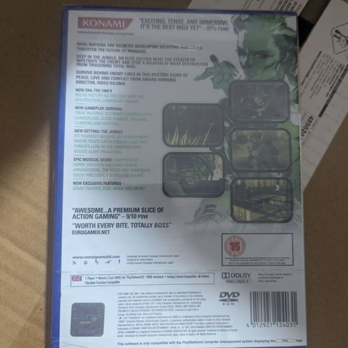Metal Gear Solid 3 Snake Eater PlayStation 2 new sealed