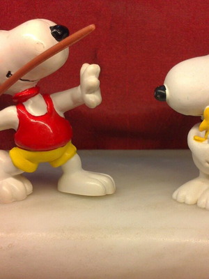 Snoopy 2 figures from Hong Kong and Made Germany, like new