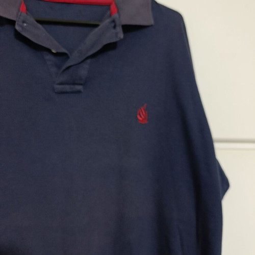 Nautica men's T-shirt blue used with fading on front, size M