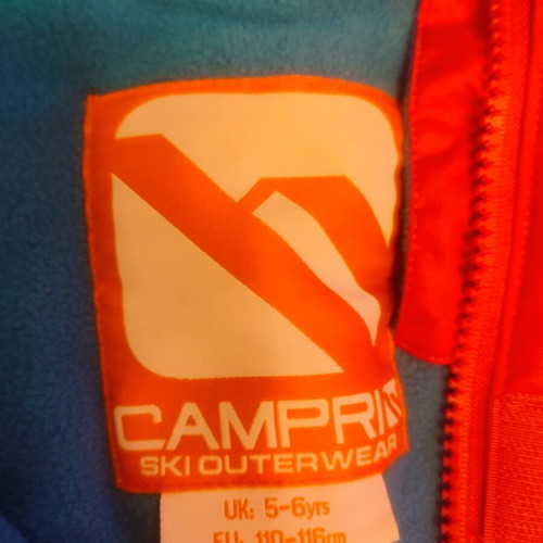 Campri kids ski suit like new, size 5-6 years (110-116cm)
