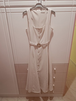 Midi dress Zara beige, like new, size S