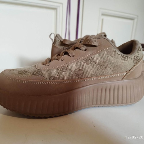 Athletic sneakers beige brown size 37 new