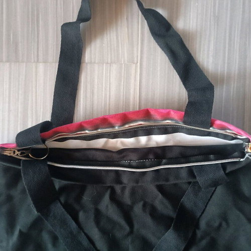 Fabric tote bag new shoulder with zipper
