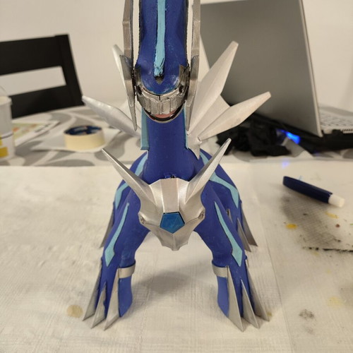 The Master of Time Dialga 3D printed figure 30 cm hand painted