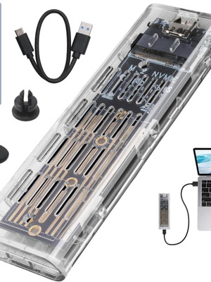 Θήκη M.2 NVMe SSD USB-C 10Gbps Tool-Free, προαιρετικό SSD 128GB