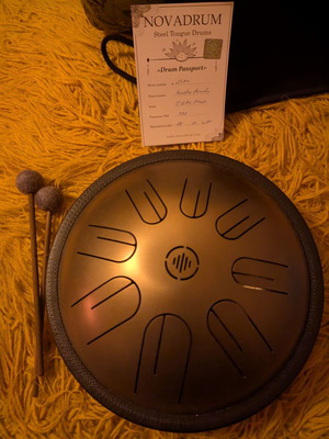 Tongue drum tuned to 432Hz C Minor with mallets