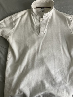Zara polo shirt size large white like new