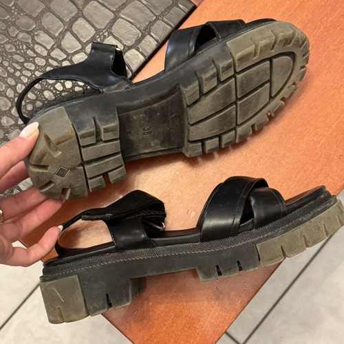 Marco Tozzi sandals size 38 used, black platform