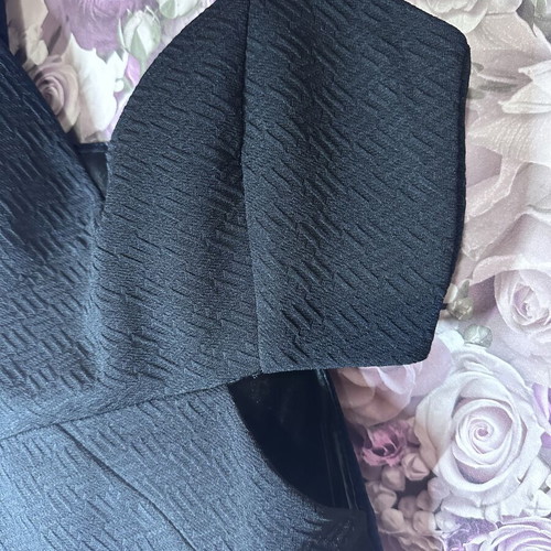 Black wrap top with straps, size S