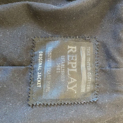 Replay leather jacket L slim fit like new beige
