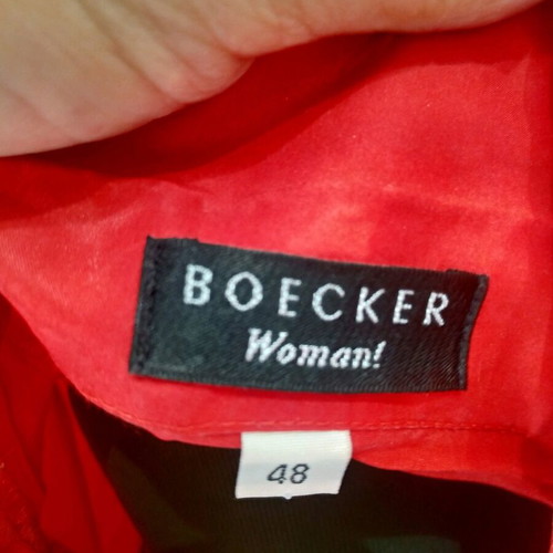 Vintage silk women's short-sleeve shirt red XL like new
