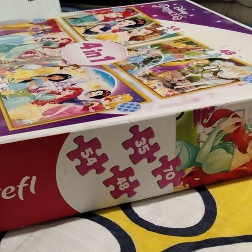 Puzzle 4 in 1 - Disney Princess, Happy Day, 35/48/54/70 pieces, Trefl, 4€