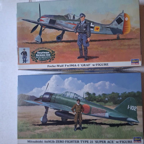 Hasegawa WW2 plastic model kits unused, set of 2