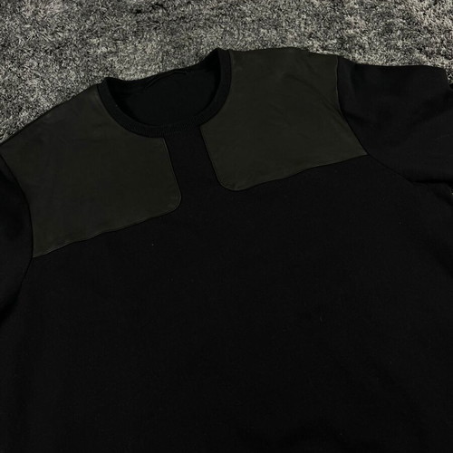 Karl Lagerfeld Leather Detail Sweatshirt men's sweatshirt like new, XL, black