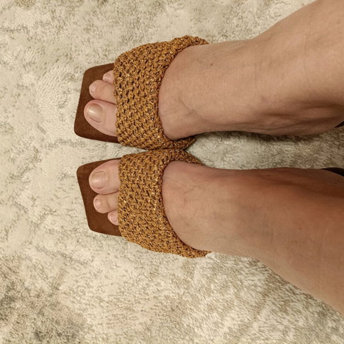 Women's mules sandals brown, new, size 39