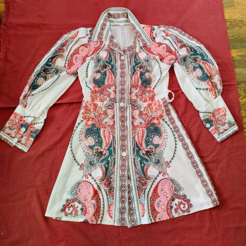 Italian buttoned dress used, viscose size 38