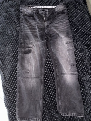 Hoodrich Script Cargo pants like new, black, size XS