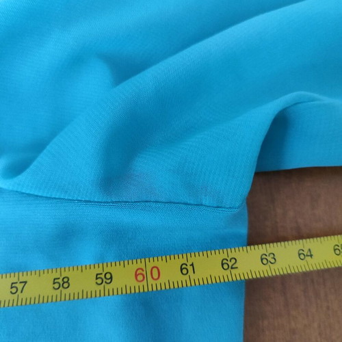 Vintage Women's Turquoise Blouse L/XL Like New With Shoulder Pads