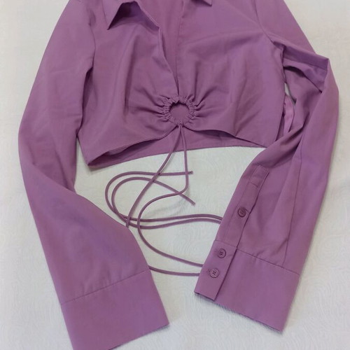 Zara women's top XS like new, purple, cropped with long sleeves