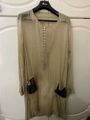 Rococo διάφανο chiffon τοπ μέγεθος M σαν καινούργιο, μπεζ