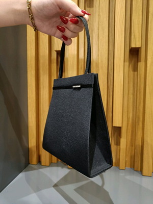 Evening bag new with decorative strass black handheld