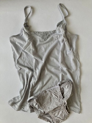 Oysho βαμβακερό homewear σετ δύο τεμαχίων καινούργιο, γκρι