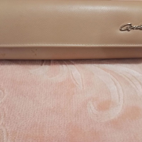 Axel handbag used, beige and gold