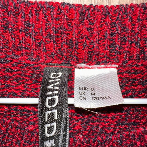 H&M light sweater used, medium, red