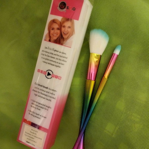 Makeup brush set 2 pieces, mermaid design