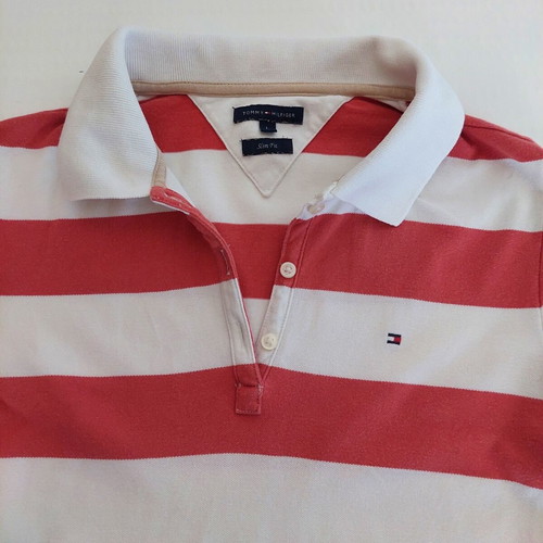 Tommy Hilfiger women's polo shirt striped, like new, medium