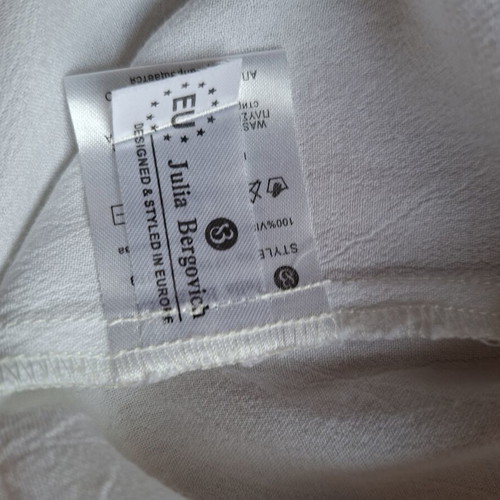 Julia Bergovich white dress like new, viscose, adjustable straps