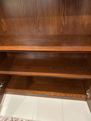 Handmade MDF walnut veneer bookcase like new