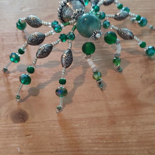 Handbeaded spider sculpture made of beads